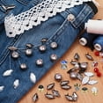 thumbnail image 5 of Uxcell 30 Set Turquoise Rapid Rivets Studs, 8mm DIY Leather Rivets, Silver/White, 5 of 7