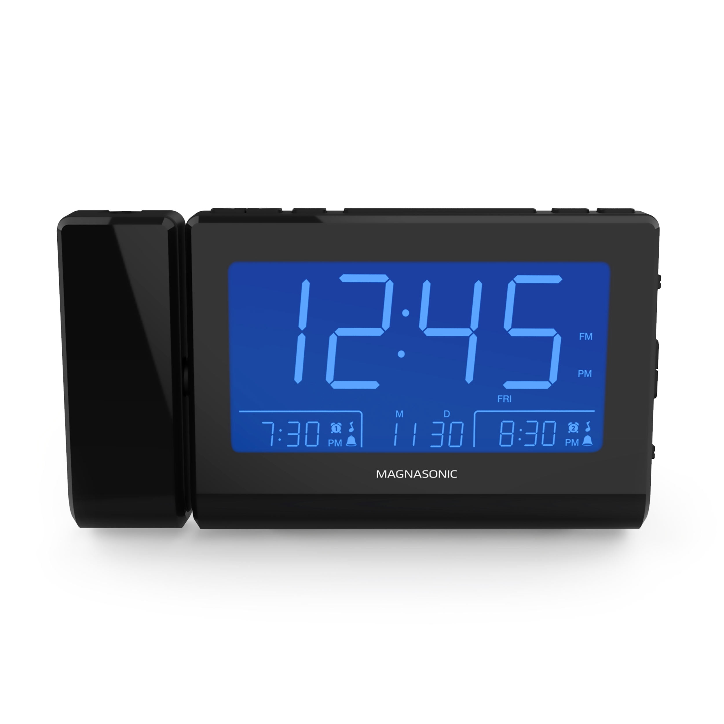 Magnasonic Alarm Clock Radio with USB Charging for Smartphones