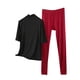 thumbnail image 3 of TaTaai Womens high neck pajama set, 3/4 sleeves, solid color modal, casual trendy, breathable skin-friendly, comfortable fit, great for spring & autumn bedtime & relaxation Gift, 3 of 5