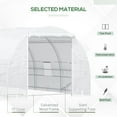 thumbnail image 3 of Outsunny 20' x 10' x 7' Walk-In Tunnel Greenhouse with Zippered Door & 8 Mesh Windows, Large Garden Green House Kit, Galvanized Steel Frame, White, 3 of 9