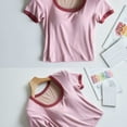 thumbnail image 4 of Nmnitkp Women's Pajamas Summer It Is Light And Breathable With Chest Pads & Short-sleeved T-shirts Tops And 100Cotton Pajamas, 4 of 4