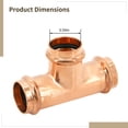 thumbnail image 4 of Accesorio de conexión a presión de cobre en T de 15 mm Timcorr conector de plomería de doble presión, 4 of 5