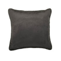 Luminous Piping Border Pillow - 16" - Charcoal