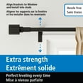 thumbnail image 3 of Mainstays Easy Install Decorative Bolt Window Curtain Rod, Adjustable, 48” - 120”, Black, 3 of 7