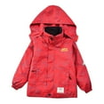 thumbnail image 3 of SYNPOS Child Boys Fleece Jacket+Geometry Hardshell Jacket with Detachable Hood,3-13Y, 3 of 5