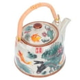thumbnail image 4 of MasteelfCA 1Pc Ceramic Teapot Flower Tea Pot Heat Resistant Porcelain Tea Container Holder, 4 of 8