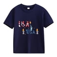 thumbnail image 4 of MKOSPLRT Red White and Blue Shirts for Toddler Short Sleeve Crwe Neck 4th of July Tshirts Funny USA Letter Graphic Tees for 2-13 Yeras, 4 of 4
