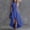 Blue, variant on Women's Stand Collar Half-Zip Maxi Dress with Ruffled Hem, Sleeveless Dress, Zip & Ruffle Detail Trendy Summer Sundress Watermelon Red S