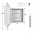 thumbnail image 2 of Wellynap 24 x 36 Inches Silver Bathroom Medicine Cabinet with Mirror, Wall-Mounted Metal Storage Organizer, Adjustable Glass Shelves, and Soft-Close Doors for Bath Space., 2 of 7