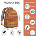 thumbnail image 6 of Handmade Look Bohemian Daypack - Large 17" Laptop Carrier with Reinforced Straps | Heavy Duty Tribal Print School Bag for University Students, Trendy Earth Tone Essential Organizer, 6 of 6