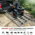 thumbnail image 7 of WheelX Aluminum Tri-Folding Truck Ramps 1850Lbs Max,Trailers Ramp with Load Straps for ATV/UTV,Sweeper Machine,Small Tractor, Loading Ramps for Pickup, 7 of 7