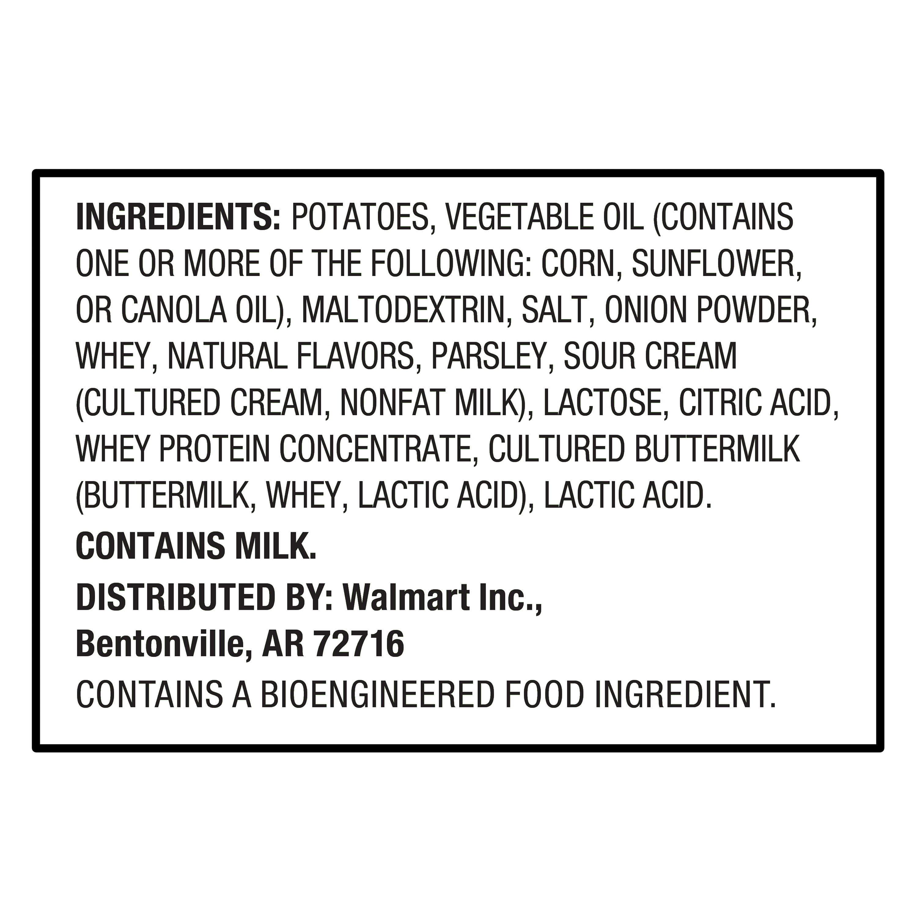 Great Value Sour Cream & Onion Flavored Potato Chips Party Size, 12.5 oz