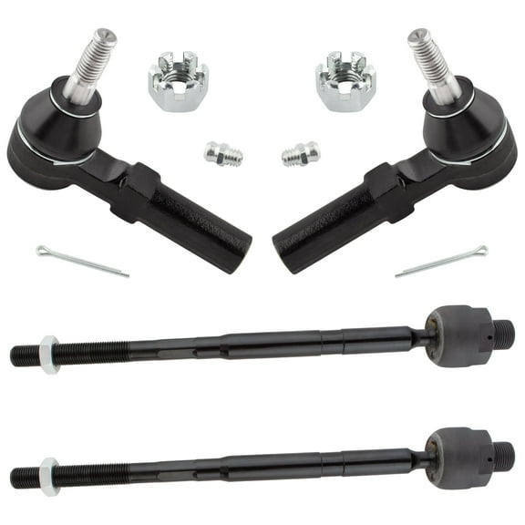 BOXI (Set of 4) Front Inner And Outer Tie Rods Fit for Chevrolet Chevy Camaro 2010 2011 2012 2013 2014 2015 Complete Suspension Rod Kit | Replaces ES800939 EV800885