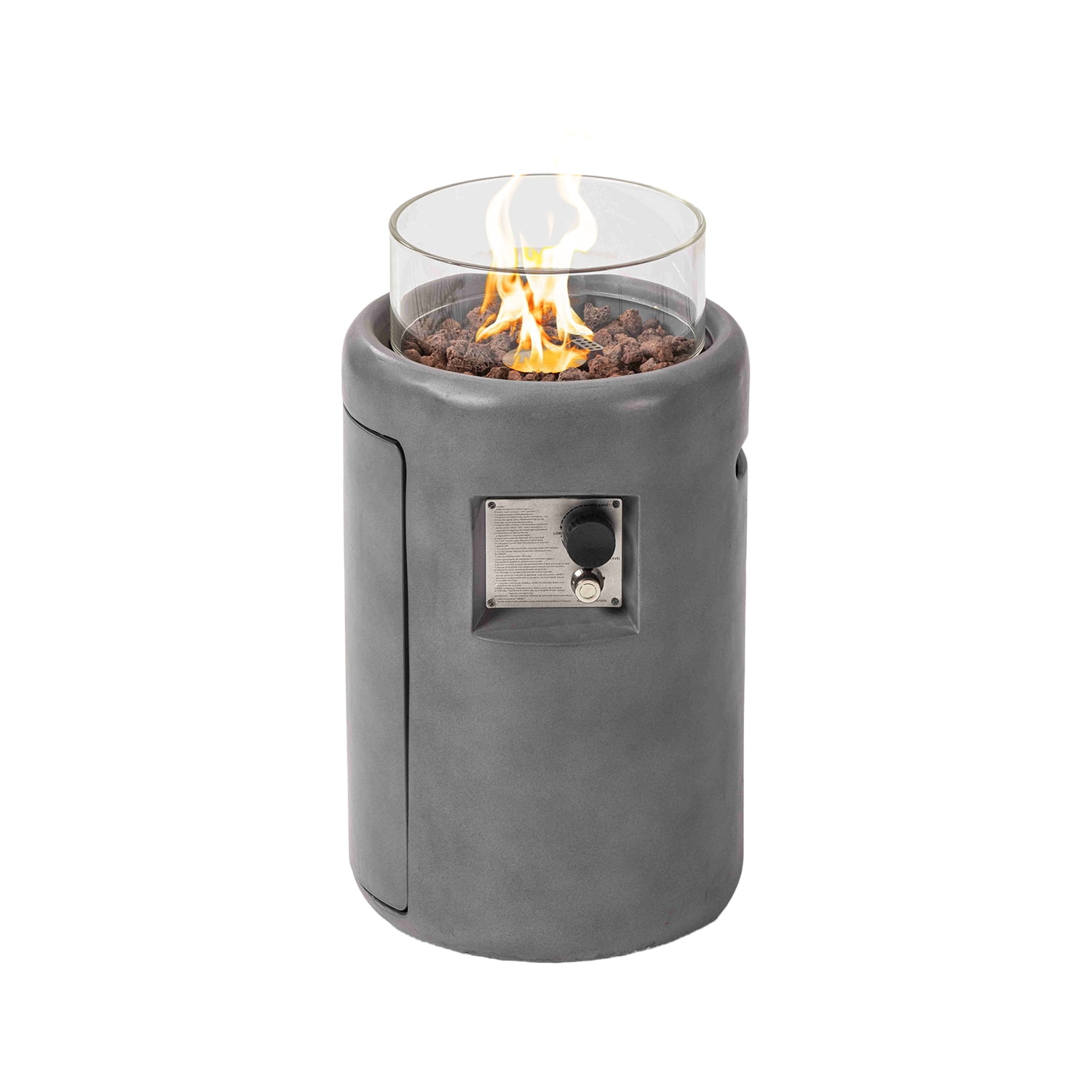 VENTOPYR Outdoor 16-inch 40,000 BTU Round Propane Fire Pit (Grey)
