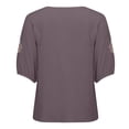 thumbnail image 4 of TRUBKH Mexican Shirts for Women Beach Vacation Tunics V Ncek Gauze Peasant Tunic Blouse Boho Tops Floral Embroidered Boho Tops for Women Boho Peasant Shirts Breathable Embroidered Purple L, 4 of 9