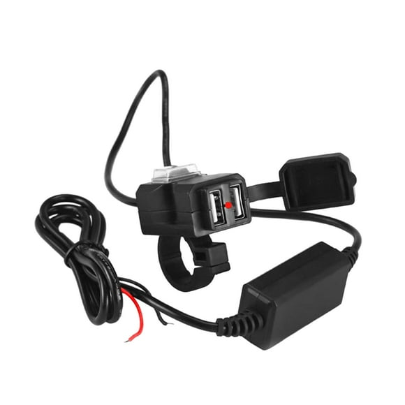 Adaptador de coche,Cargador de teléfono para motocicleta perfke  Adaptador de coche