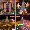 thumbnail image 2 of Outdoor Christmas Decorations Lights, 12FT 344 LEDs Color Changing Smart Waterfall Christmas Tree Lights with Remote & Sync Music, LED String Lights Outdoor Waterproof for Party Wedding Xmas Decor, 2 of 7