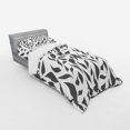 thumbnail image 3 of Ambesonne Abstract Bedding Set 4 Pcs, Leaves on Vines Nature, Queen, Grey and White, 3 of 3