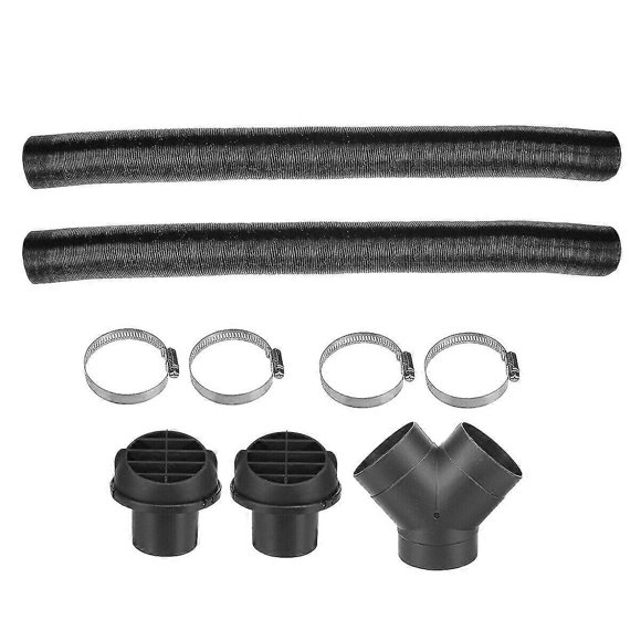 75mm Car Auto Heater Pipe Duct Y Piece Warm Outlet Vent Hose Clips Set For Parking Heater Webasto Eb