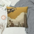 thumbnail image 2 of Nawypu  Luxurious Decorative Throw Pillow Covers Vintage Airplane Cartoon Style Biplane Tan White Fine Quality Living Room Pillowcases, 2 of 5