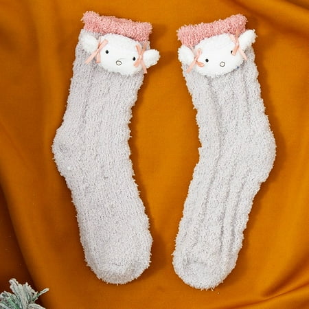 

DENGDENG Warm Thick Socks for Women Winter Ankel High Socks