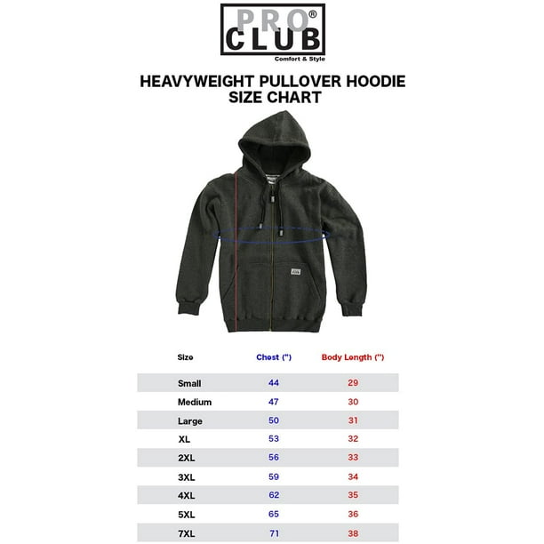 Pro club men's heavyweight full zip fleece hoodie sale