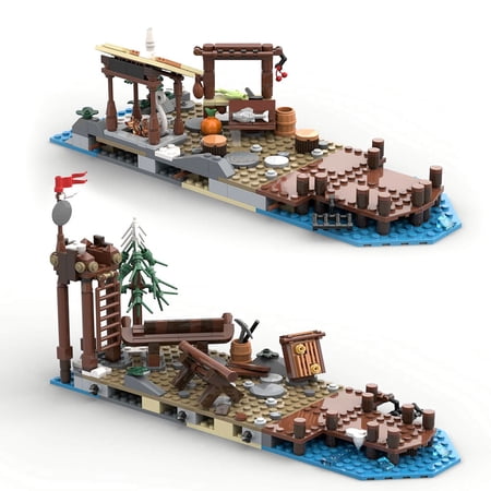 Viking Village Expansion Building Blocks Set Classic Architecture Toys for Adults Gifts