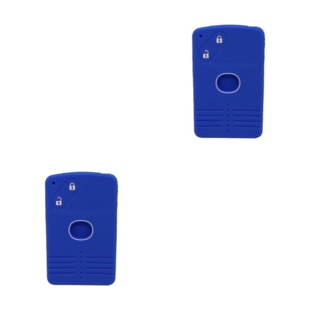 Sidaley Funda de silicona para llave de coche, funda para llaves de vehículo, Protector antideslizante, accesorios de modificación de Azul oscuro 2piezas