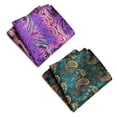thumbnail image 1 of Men Pocket Square Silk 2PCS Soft Printed Pocket Handkerchief Suit Handkerchief, 1 of 10
