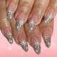 thumbnail image 1 of Arte de uñas navideño con purpurina francesa y copos de nieve blancos, 24 pegatinas para uñas, 1 of 7