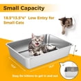 thumbnail image 3 of Caja de arena para gatos LIHONG pequeña de acero inoxidable con 18 x 14 x 10 cm, 3 of 8