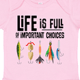 thumbnail image 4 of Inktastic Fishing Life is Full of Important Choices Boys or Girls Baby Bodysuit, 4 of 5