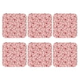 thumbnail image 2 of Fuzoiu Ladybug And Flowers Print Leather Coasters Set,Drink Coasters Set of 6,for Tabletop Protection, Durable PVC Coasters,Home Décor and Housewarming Gift,Square, 2 of 7