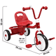 thumbnail image 4 of Triciclo para Niños JOYKOO Asiento Ajustable Ruedas de Eva con Canasta Apto a 2 Años Soporta hasta 25 kg - Rojo, 4 of 6