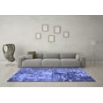 thumbnail image 3 of Ahgly Company Indoor Round Abstract Blue Modern Area Rugs, 3' Round, 3 of 4