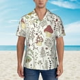 thumbnail image 4 of Goofa Colorful Mushrooms and Plants Hawaiian Shirt for Men, Unisex Summer Beach Casual Short Sleeve Button Down Shirts,Aloha Tropical Floral print shirt-3X-Large, 4 of 9