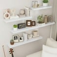 thumbnail image 2 of Floating Shelves for Wall - White Wood Wall Shelves Set of 3 - Modern Style Wooden Shelves for Room Decor & Storage, 2 of 6