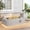 Grey, variant on Vornel 42" Propane Fire Pit Table with LED Light - 50,000 BTU with Wind Guard(Light Brown/Warm Light)