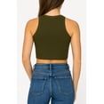 thumbnail image 4 of Women's Cropped Ribbed High Neck Cotton Stretch Tank Top 2-Pack, 4 of 4