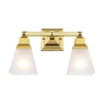 thumbnail image 4 of Livex Lighting Mission 2 Bath Light in Polished Brass, 4 of 12