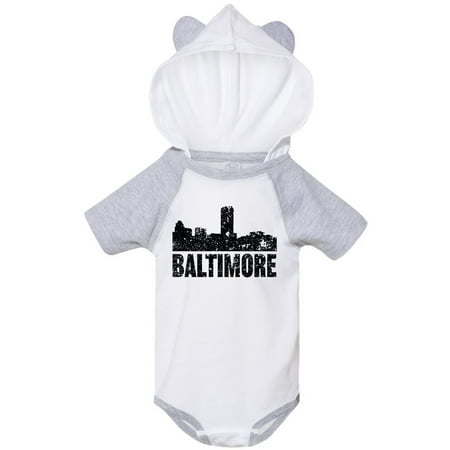 

Inktastic Baltimore Skyline Grunge Gift Baby Boy or Baby Girl Bodysuit
