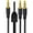 E, variant on 3.5mm 4 Poles Stereo Auxiliary Cable with Gold Plated Connectors for Electronics Headphones Phone Tablet Devices