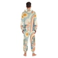 thumbnail image 4 of FORMRS Onesies Pajama for Adults Unisex Hoodie Winter Jumpsuit One Piece Sleepwear, Sizes S-2XL, Beige Rainbow Clouds, 4 of 7