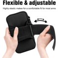 thumbnail image 4 of Brassard de Course, Support de Téléphone pour Course, Pochette Multi-Cellulaire pour Gym Entraînement Jogging Exercice, Compatible avec iPhone 11 Pro Max TP XR X 8 7 6 6s Plus (Noir), 4 of 5