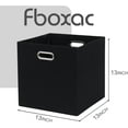 thumbnail image 2 of Collapsible Organization Basket Fabric Foldable Box with Handles, 13x13 Cube Storage Bins Set of 4, Thick and Heavy Duty Storage Baskets for Shelves Bedroom Livingroom,Black, 2 of 10