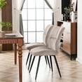 thumbnail image 5 of YOUNIKE Set of 2 Dining Chairs, Classic Design, Armless Side Chairs, High Back Kitchen Chairs, Soft Cushion, Gray, 5 of 13
