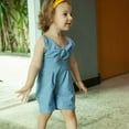 thumbnail image 4 of Combinaison Courte d'Été Sans Manches et Dos Nu pour Tout-Petits, Enfants, Bébés Filles, Barboteuse, Tenue, Vêtements, 4 of 4