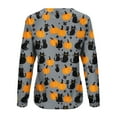 thumbnail image 5 of Taqqpue Halloween Shirts for Women Casual Crew Neck Long Sleeve Fall T Shirts Business Dressy Halloween Printed Blouse Tops, 5 of 5
