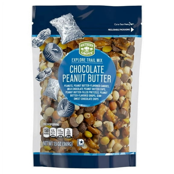 Southern Grove Chocolate Peanut Butter Trail Mix, 13 oz - Pack of 2