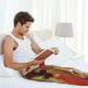 thumbnail image 5 of Balery White And Red Daisy Cow Pantalones de pijama para hombre, pijama ultraligero, pantalón de descanso-Small, 5 of 6